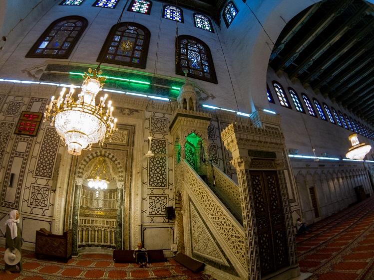 Inside Umayyad Mosque Damascus Syria
