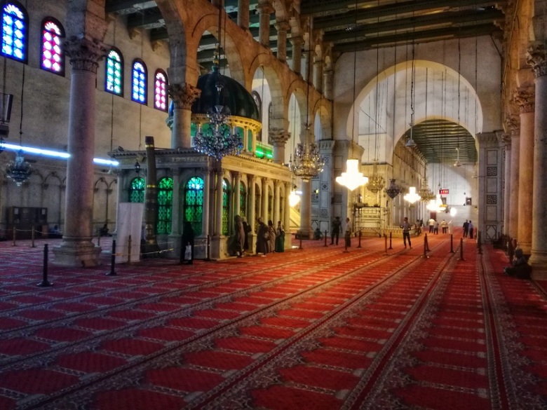 Inside Umayyad Mosque Damascus Syria